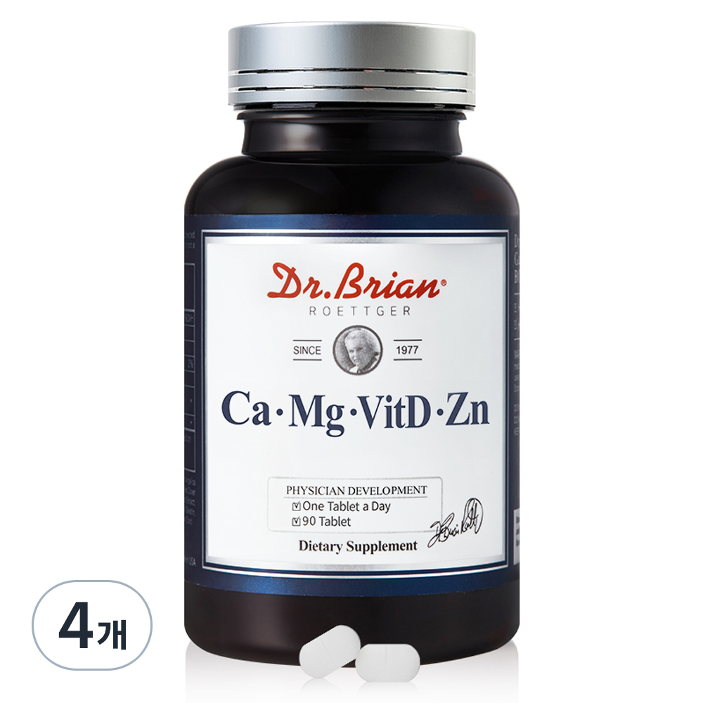 닥터브라이언 칼슘 마그네슘 비타민D 아연 영양제, 90정, 4개 48,060원