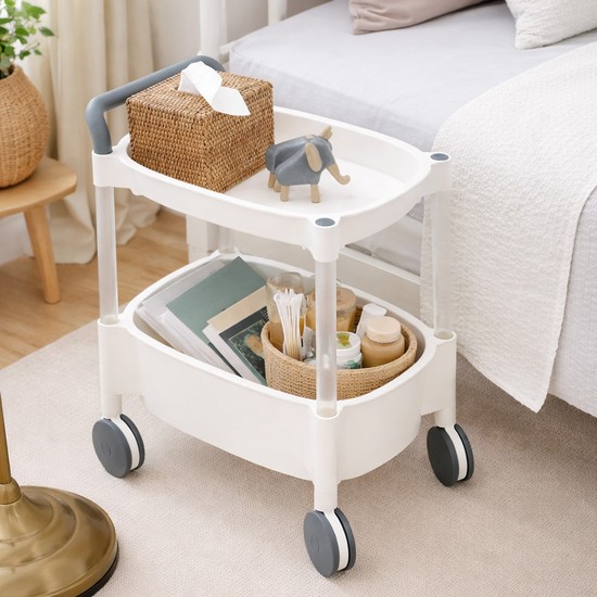 모던 리빙카트 이동식 트롤리 웨건 수납 정리함 선반 2단 15,720원