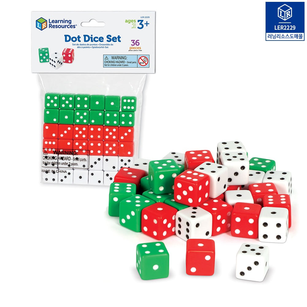 점 주사위(36개) [LER2229] 기관용 어린이집 유치원 돌봄교실 특수교육 특수학급 인지교육 주사위세트 학교주사위 학교용 22,380원