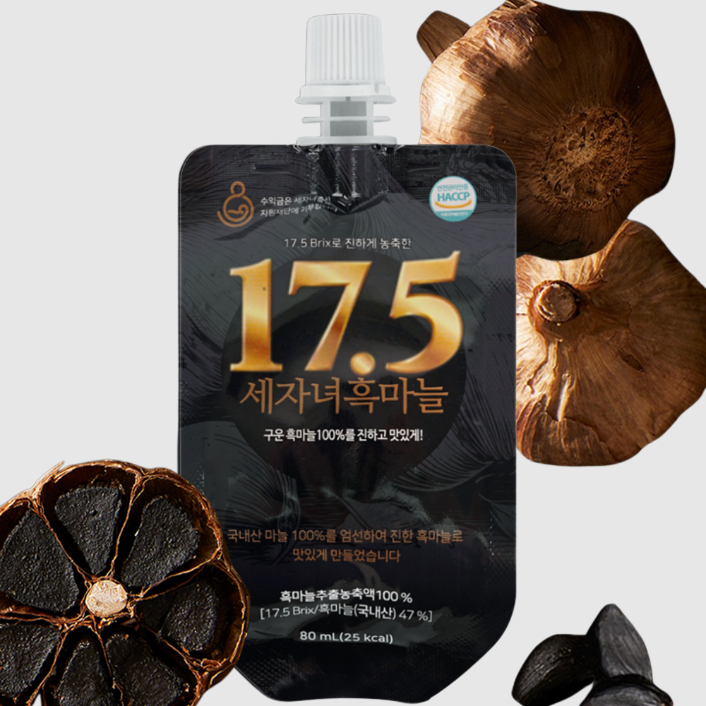 흑마늘진액 17.5 세자녀 흑마늘즙 발효 숙성 액기스, 120개, 80ml 248,000원