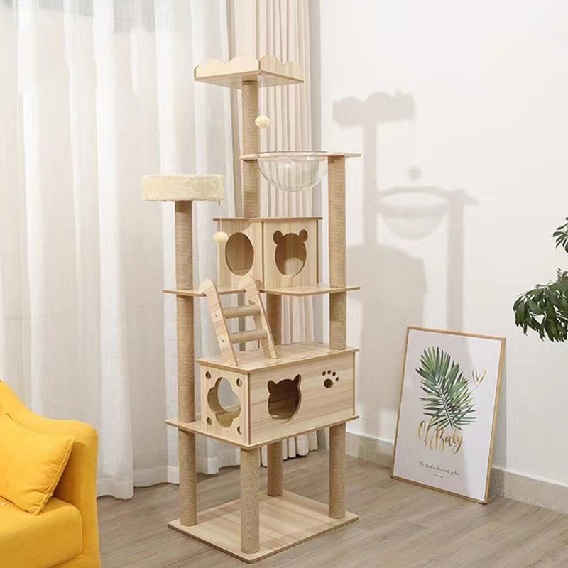 큐러스펫 고양이 숨숨집 6단 캣폴 캣타워 투명해먹 스크래쳐 장난감 특대형 88,400원