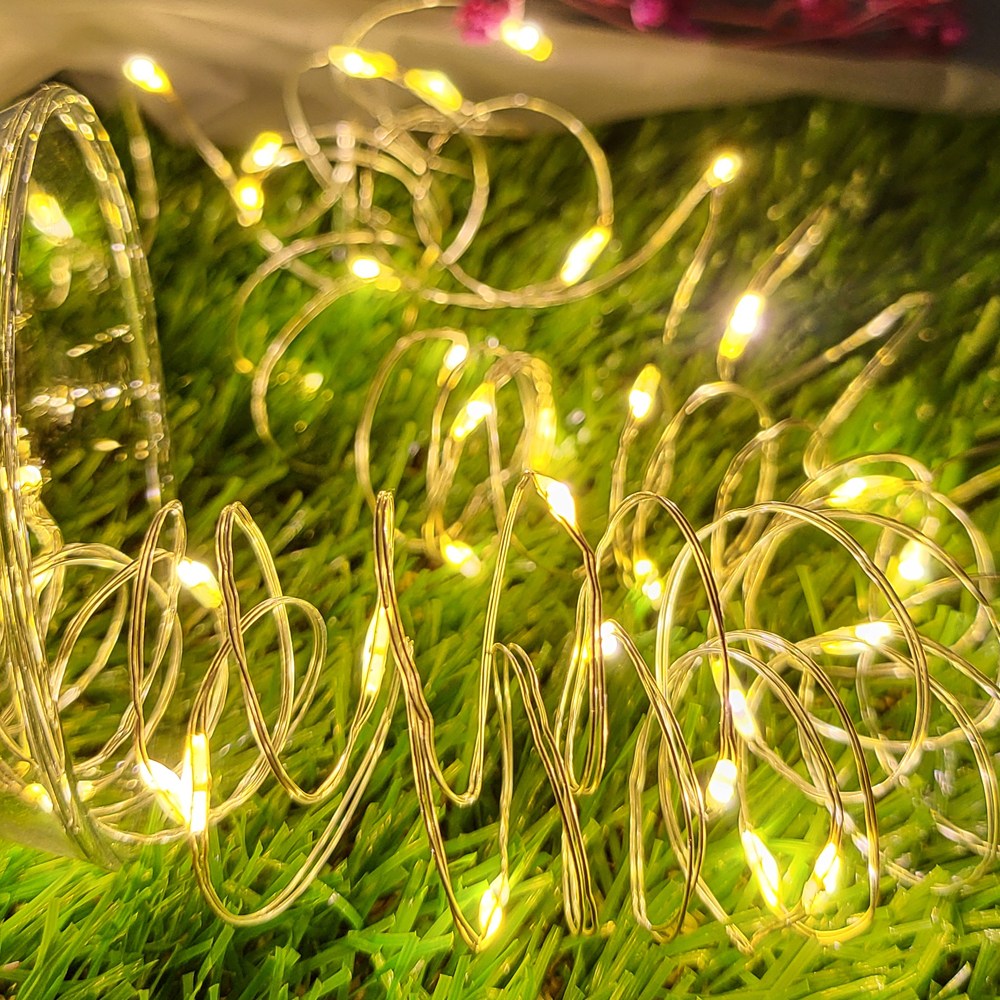 건전지타입 무선 휴대용 인테리어 줄 조명 모음 LED AA건전지 와이어전구, 2개, 50구/웜화이트 9,000원