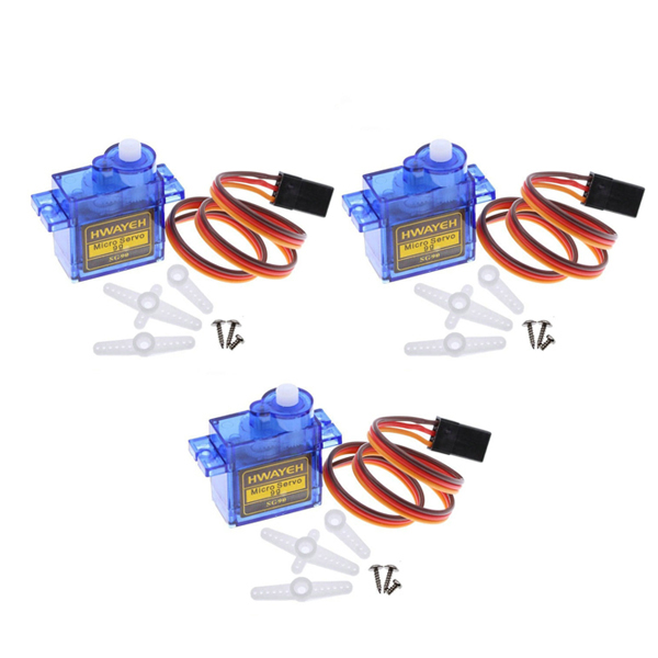 JK 서보모터 미니 마이크로 9G 180도 소형 RC 아두이노 SG 90 교육 연구 개발 코딩, 3개, 블루 9,900원