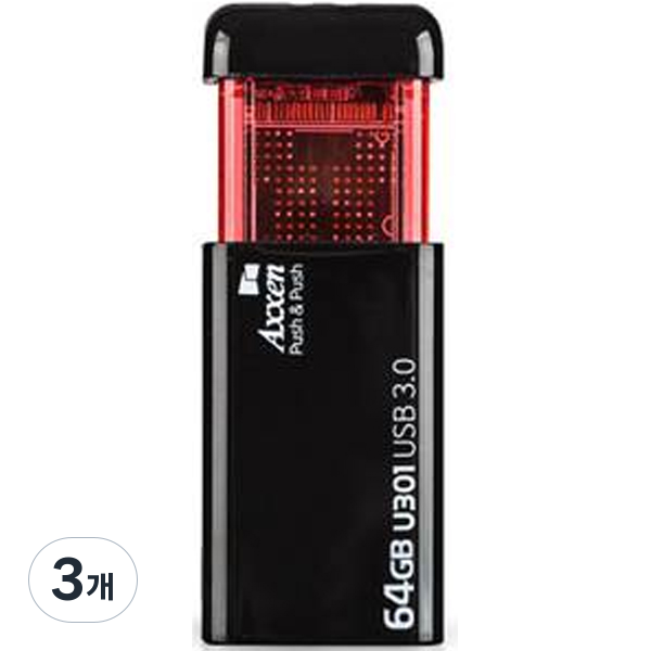 액센 초고속 클릭형 USB3.0 메모리 U301 PUSH, 64GB, 3개 75,570원