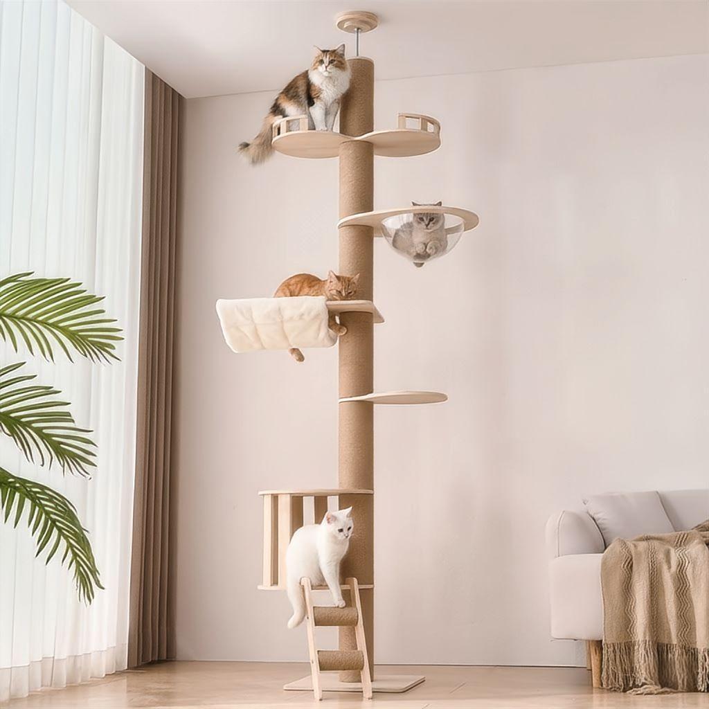 펫인꼬 원목 고양이 캣폴 캣타워  인테리어형 캣타워  튼튼한 구조 쉬운 설치 118,800원