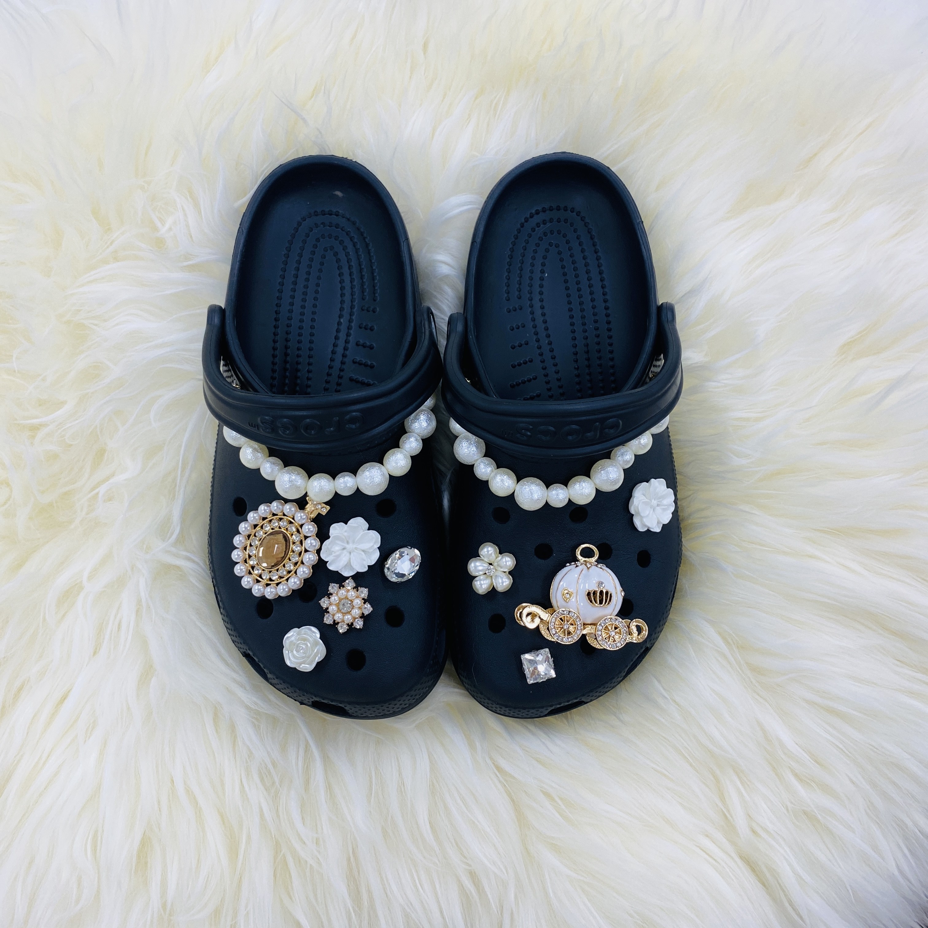 쁘띠끄 보석 큐빅 진주 신발 파츠세트 실내화 악세사리 11,500원