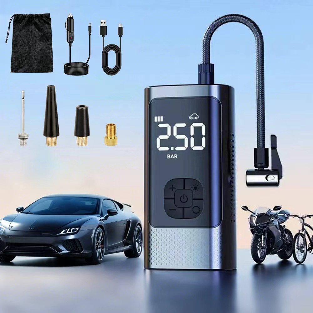 VERVEO 타이어 공기압 주입기 6000mAh 리튬 배터리 정밀 타이어 공기압 모니터링 자동차 오토바이 자전거 농구공 범용 공기부양 보조배터리 16,900원