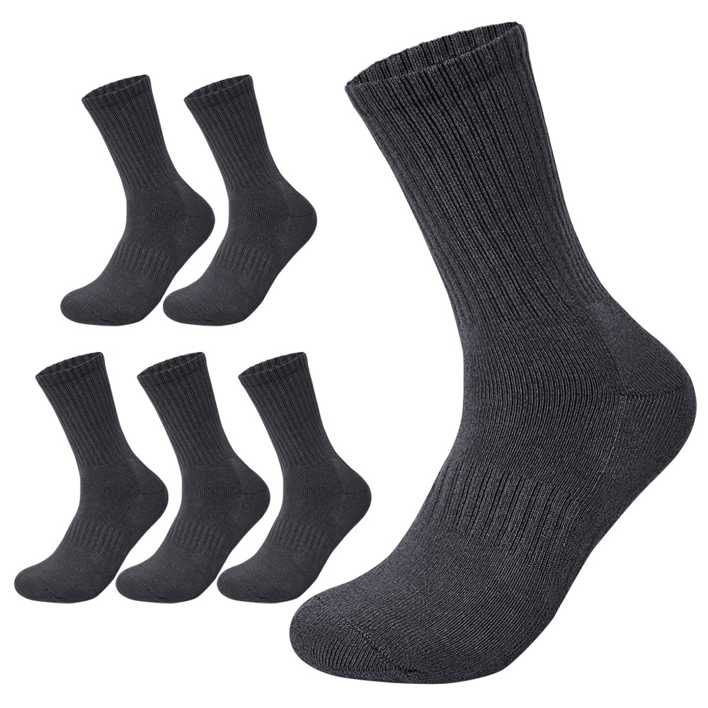 프레리 무지 더블 쿠션 장목 스포츠 양말 6켤레, 챠콜, 6개 13,900원