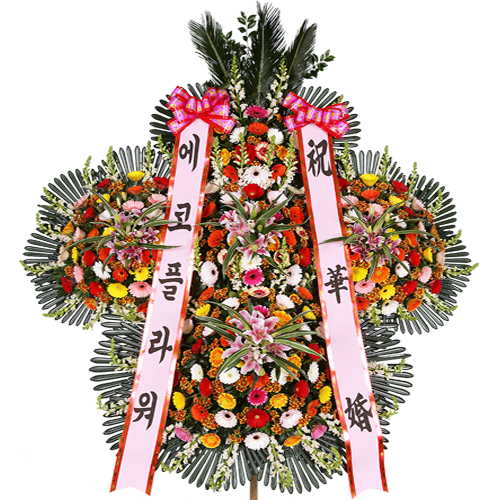 에코플라워 축하화환 (5단 일반) 전국당일배송 사진전송 결혼식 축하 개업 경조 화분 꽃배달 d-0045 234,000원