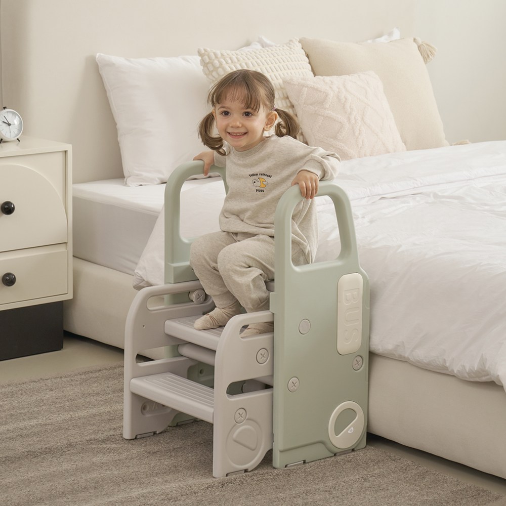 베네베네 2단 3단 트랜스폼 유아 아기 변신 베네 버스 스탭 디딤대, 1개, 그린 49,800원