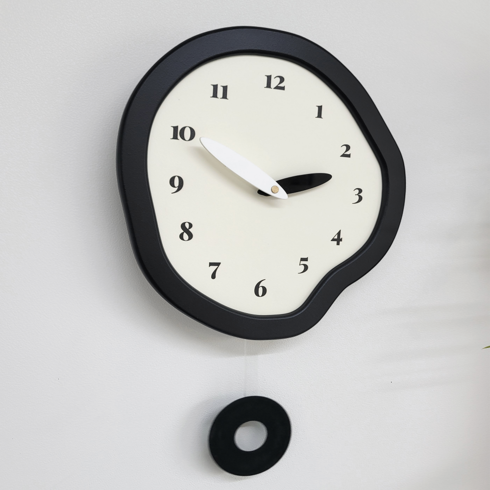 재재팩토리 무소음 인테리어 진자형 벽시계 30cm, 혼합색상 30,420원