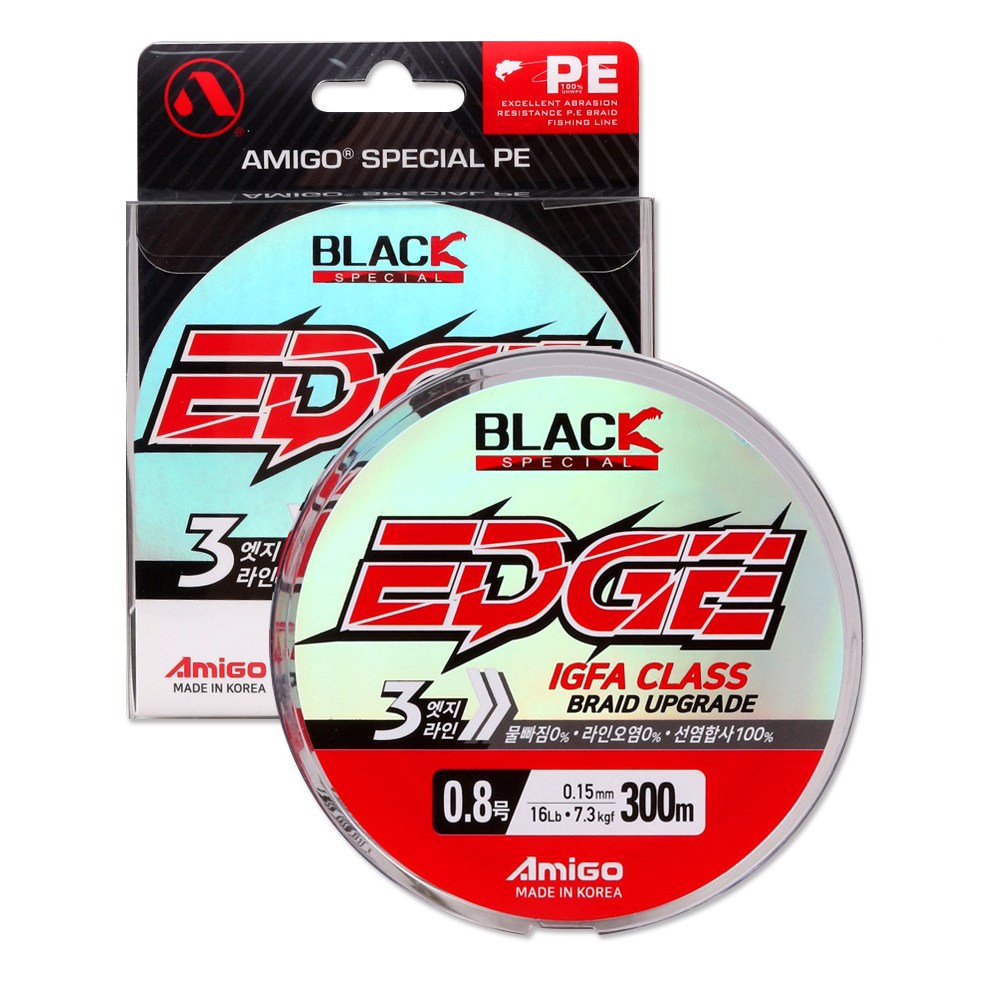 아미고 블랙 엣지 300M 선염합사 한치 갈치 삼치 초저신도 PE라인 40,800원