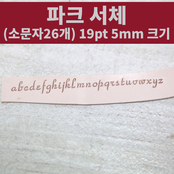 로스킨 5mm 황동 불박 폰트 영문 조합형 불도장(파크 필기체 소문자 26개 세트), 1세트, 상품 57,200원