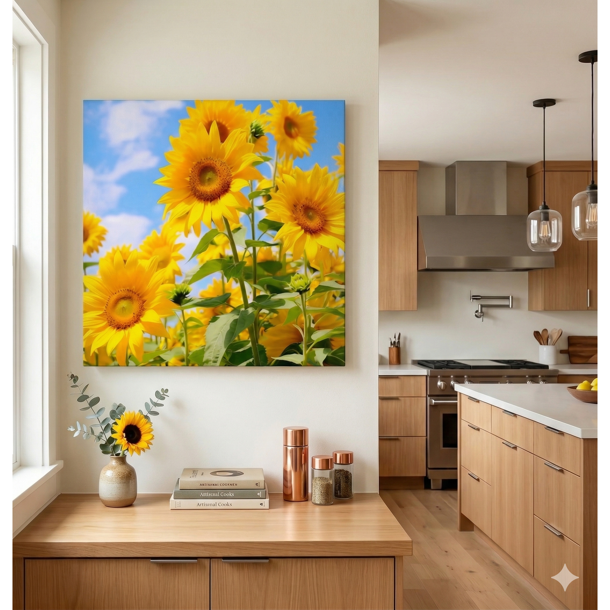 밝은 거실 풍수 인테리어 벽꾸미기 그림액자 해바라기액자 2번 햇살 가득한 정원 22,000원