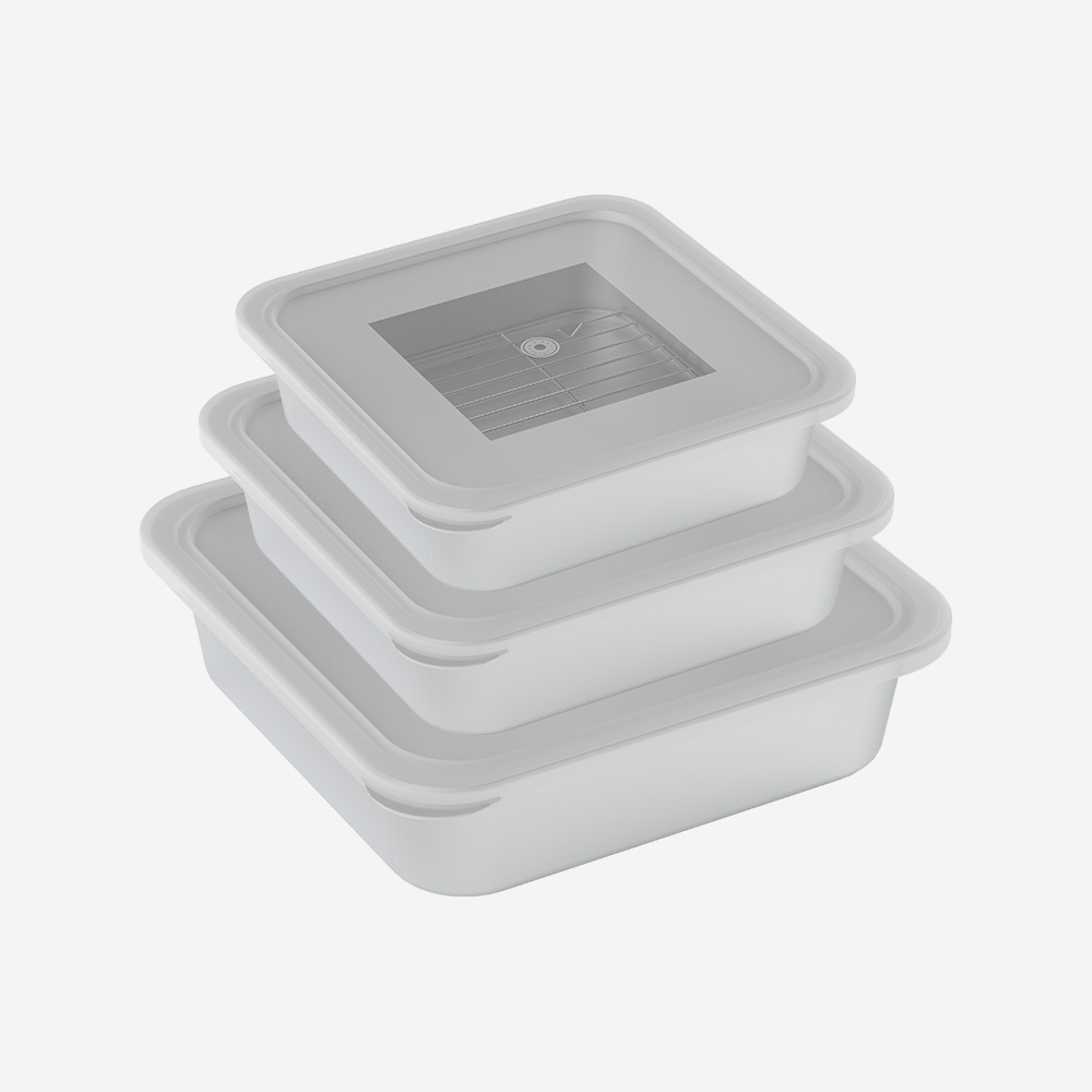 알텐바흐 스텐 밧드 반찬통 스테인레스 사각, 1세트, M+L+XL 139,230원