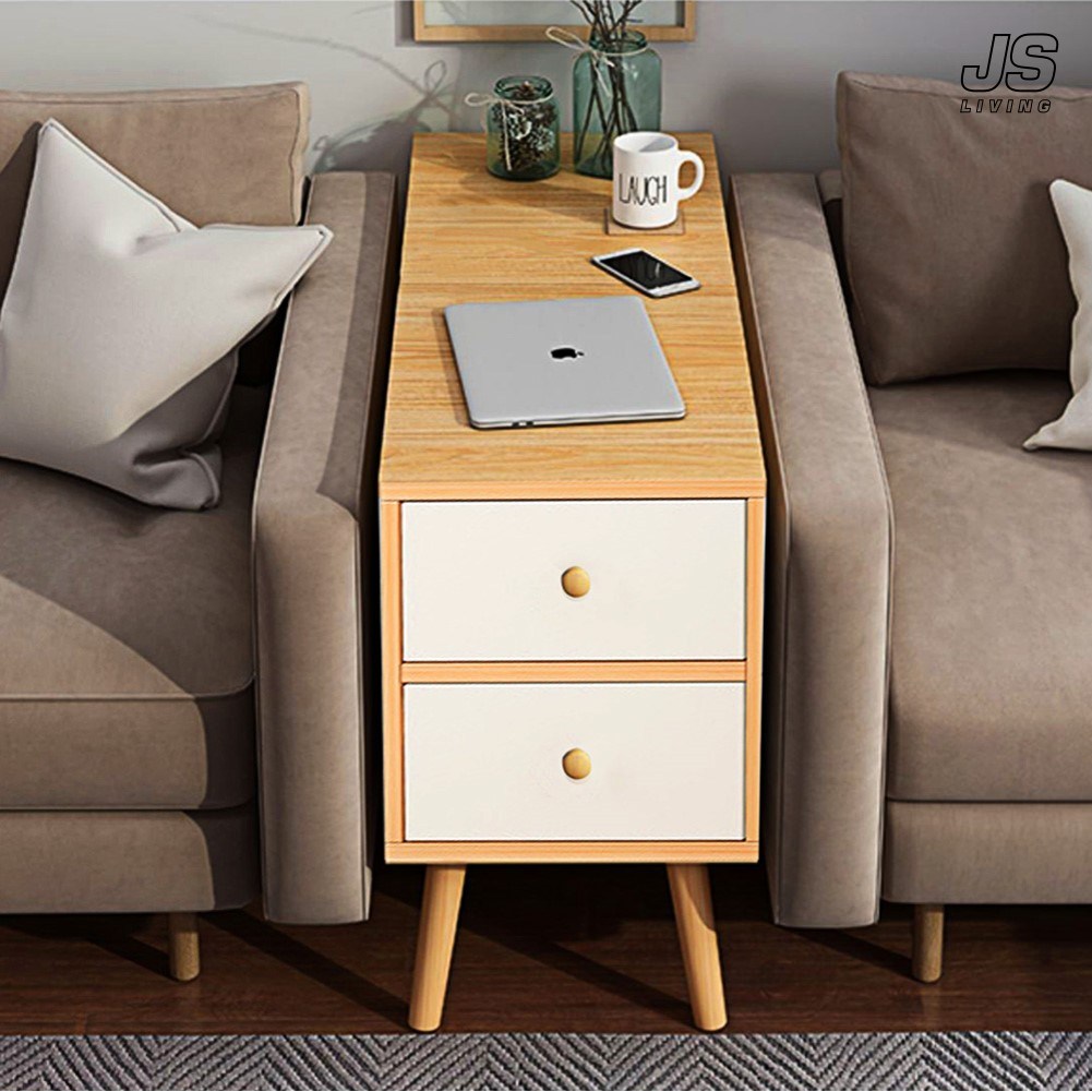JS리빙 거실 협탁 서랍장 소파 옆 인기 사이드 테이블 침대 원목 수납장 인테리어 미니 보조 탁자 간이 틈새 선반 베드 수납 정리대 30cm-Y-090 49,400원