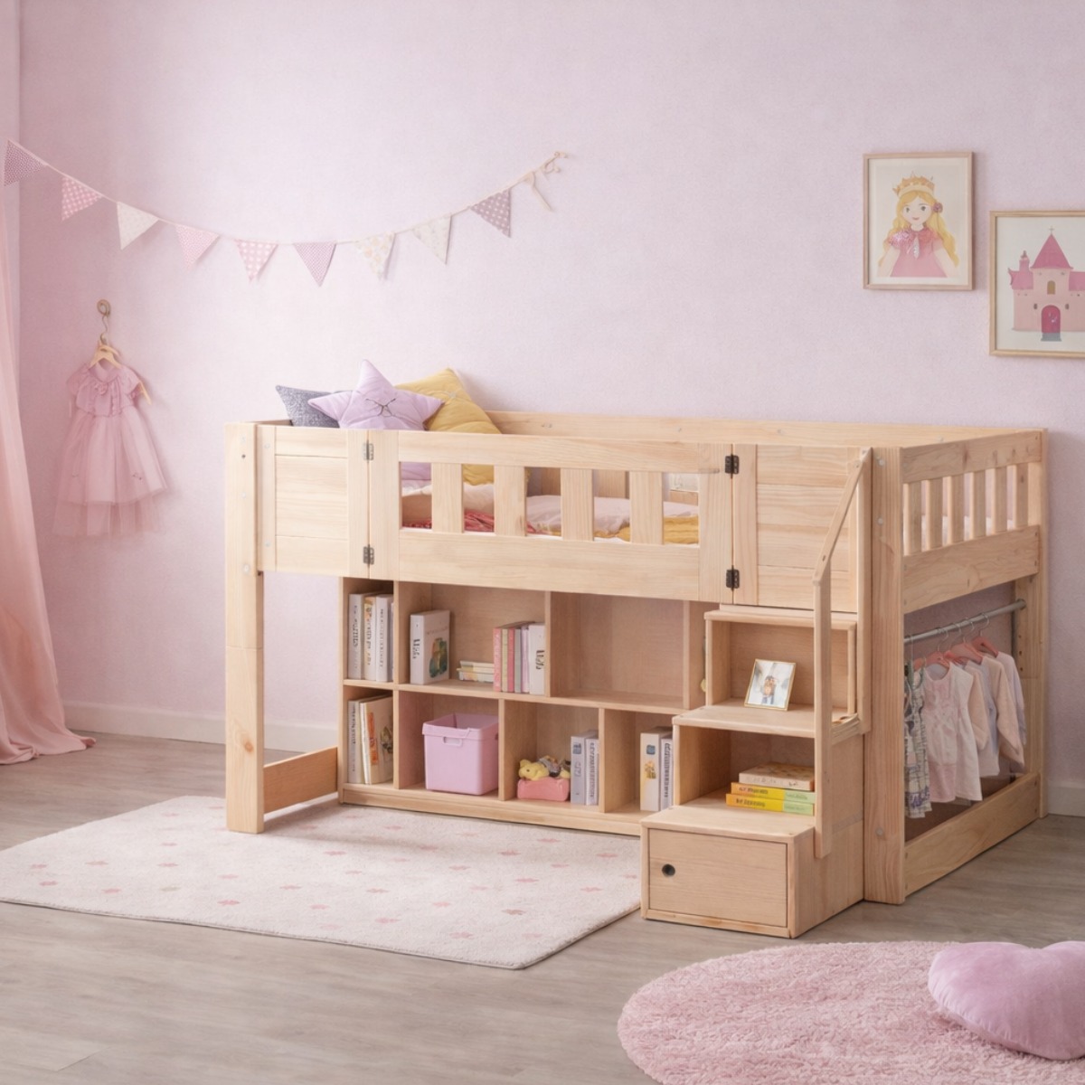 엘엔에스가구 UV 코팅 코코스마트침대 원목 2층 벙커침대, UV코팅 349,000원