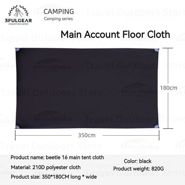 장박텐트  3F UL GEAR 비틀 볼 터널 경량 캠핑 우드 스토브 4 계절 5-8 16 40D/210D PU50000MM 79,200원