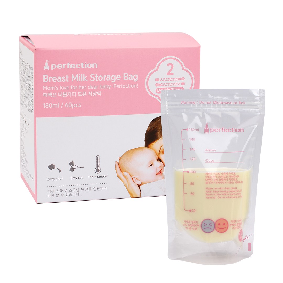 퍼펙션 더블지퍼 변온 모유저장팩 180ml 60매 3단계 온도체크 이지컷 이중지퍼 일회용 17,850원