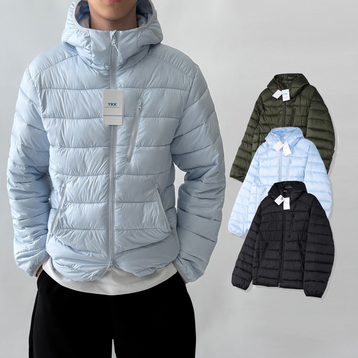 [고퀄리티/핏보장] 빠델 남녀공용 후드 점퍼 자켓 오버핏 아노락 숏 라이트 웰론 경량 패딩 58,900원