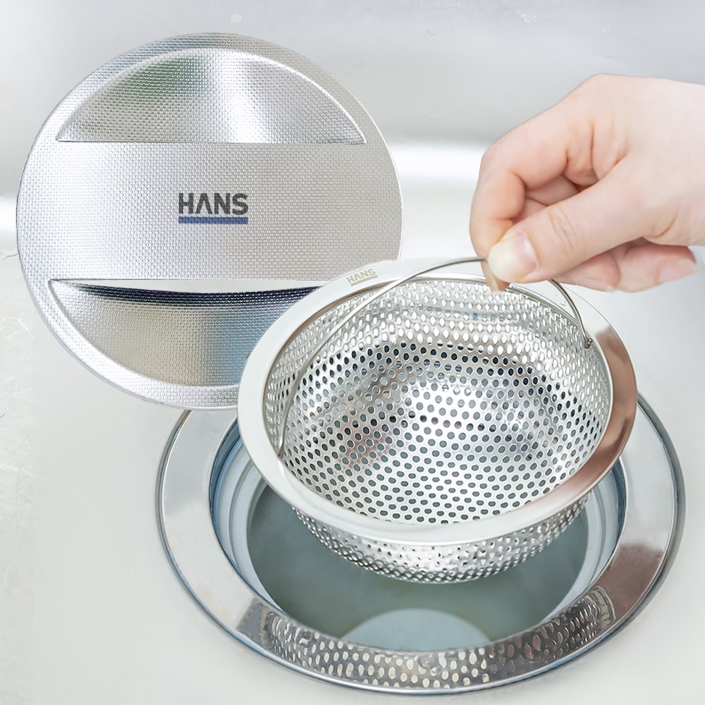 천일한스 스텐 304 엠보 싱크대 배수구망 + 배수구 덮개 세트 21,190원