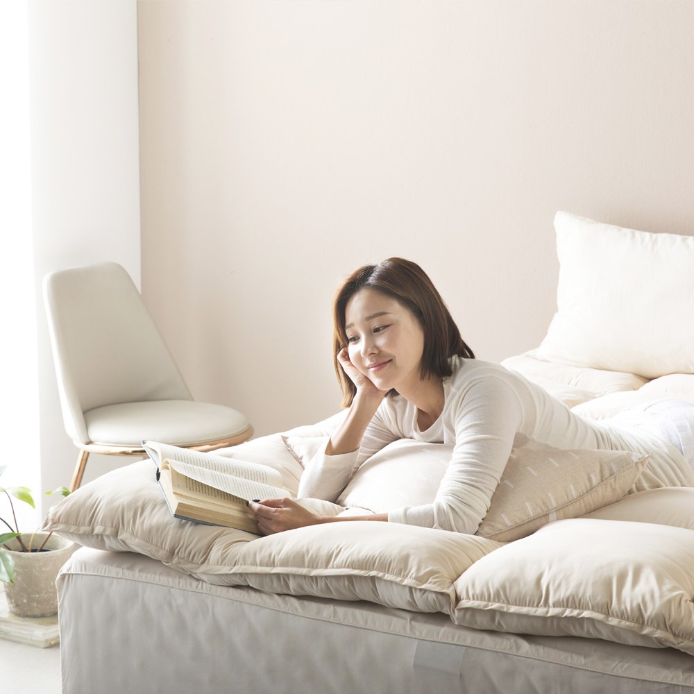 홈랩 겨울 침대토퍼 내몸의온도 포그니 기절토퍼 SS Q SK 2색상, 베이지 49,900원