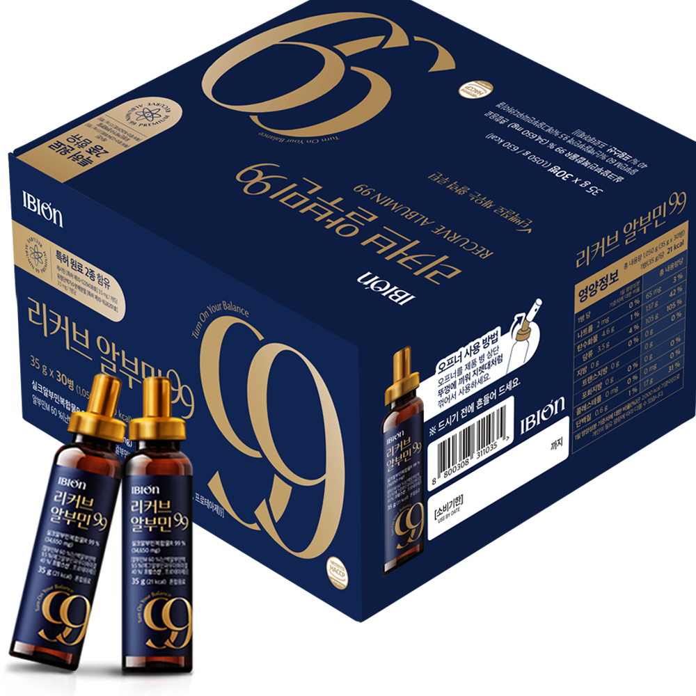 이비온 리커브 알부민 99 마시는 액상 단백질 고함량, 30개, 35g 49,800원