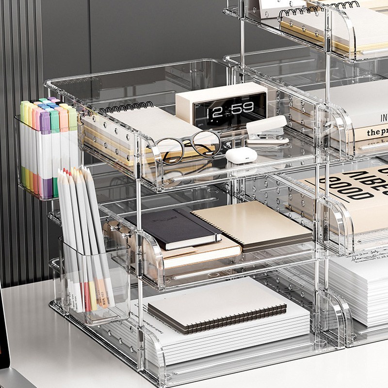 KDNC 탁상용 다층 적층 가능 서류받침, 4단, 투명색 29,800원