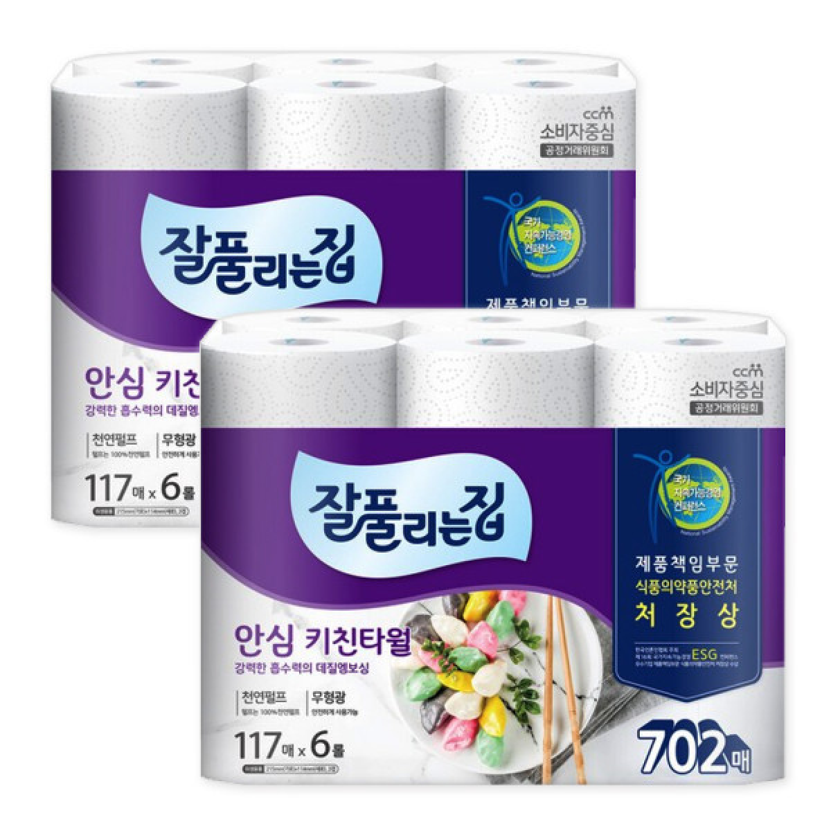 키친타올 100% 천연펄프 잘풀리는집 안심키친타올 14,400원