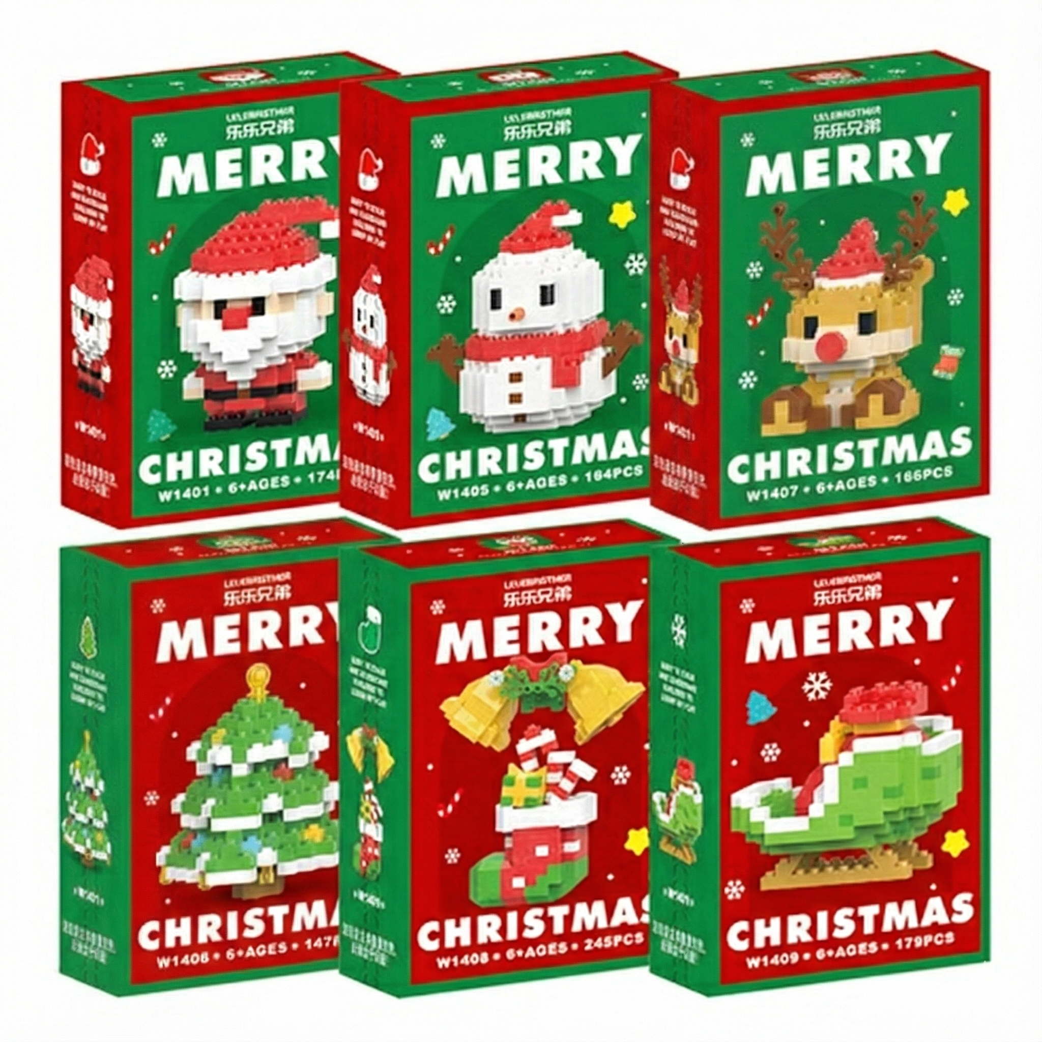 로열스테디 크리스마스 나노블럭 6종 선물세트, 1개, A세트 6p 15,900원