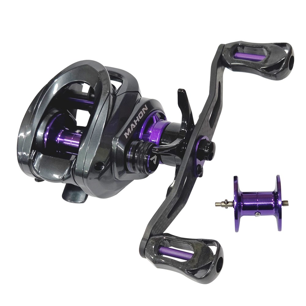 초경량 124g 아시카 마혼 100B/100BL 베이트릴 알루미늄 합금 6.2:1 쭈꾸미 갑오징어 광어 보증서, 다크그레이, 마혼 100B(우핸들)+보조스풀 110,900원