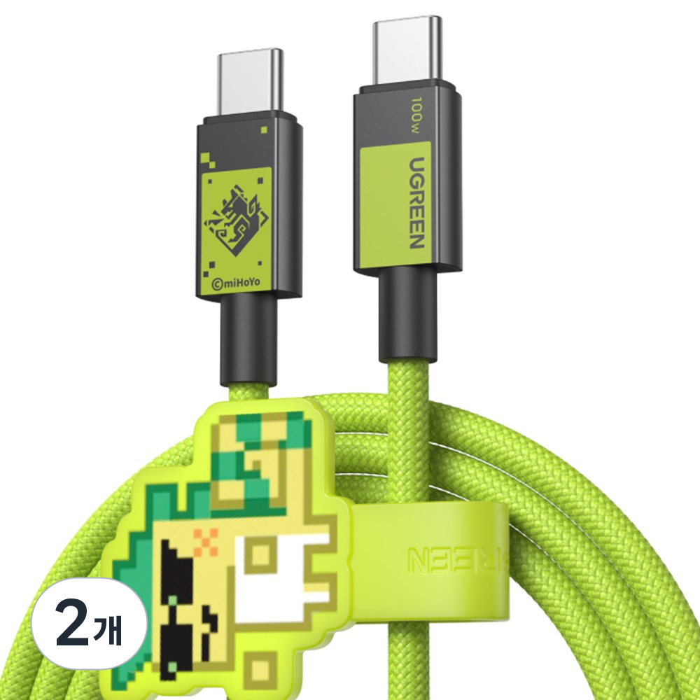 유그린 x 원신 키니치 쿠훌 아쥬 콜라보 100W PD C타입 to C타입 고속충전케이블 원신 에디션 키메라 알레브리우스 별자리, 2개, 혼합색상, 1m 26,190원