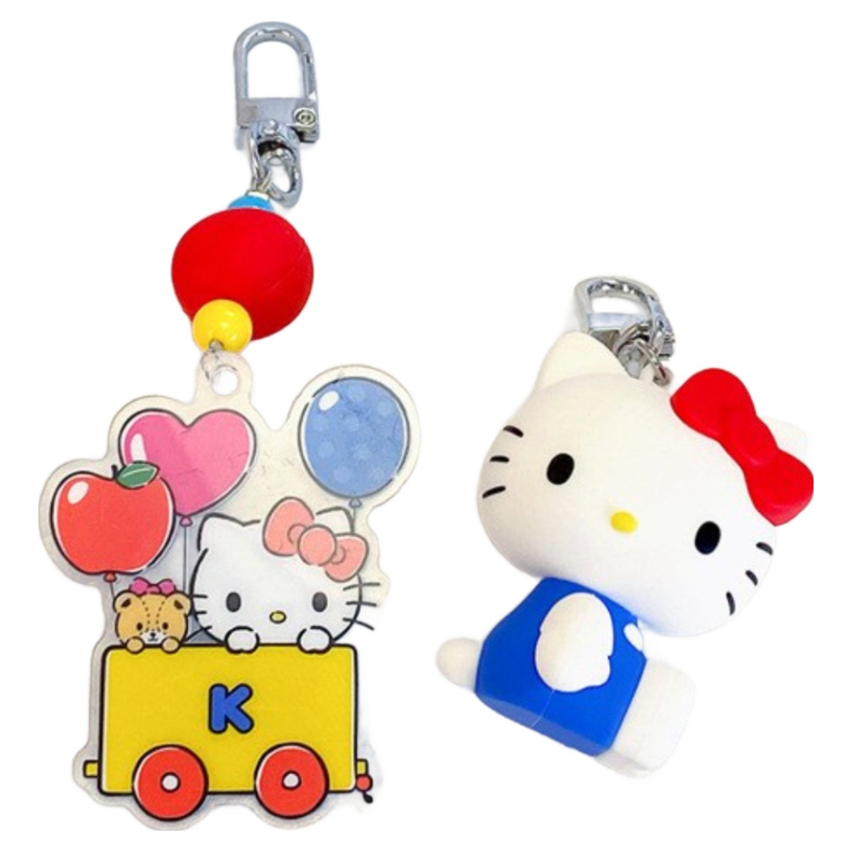 해외 정품 헬로 키티 산리오 아크릴 키링 에어팟 열쇠 가방 고리, 헬로키티 세트, 1개 8,900원