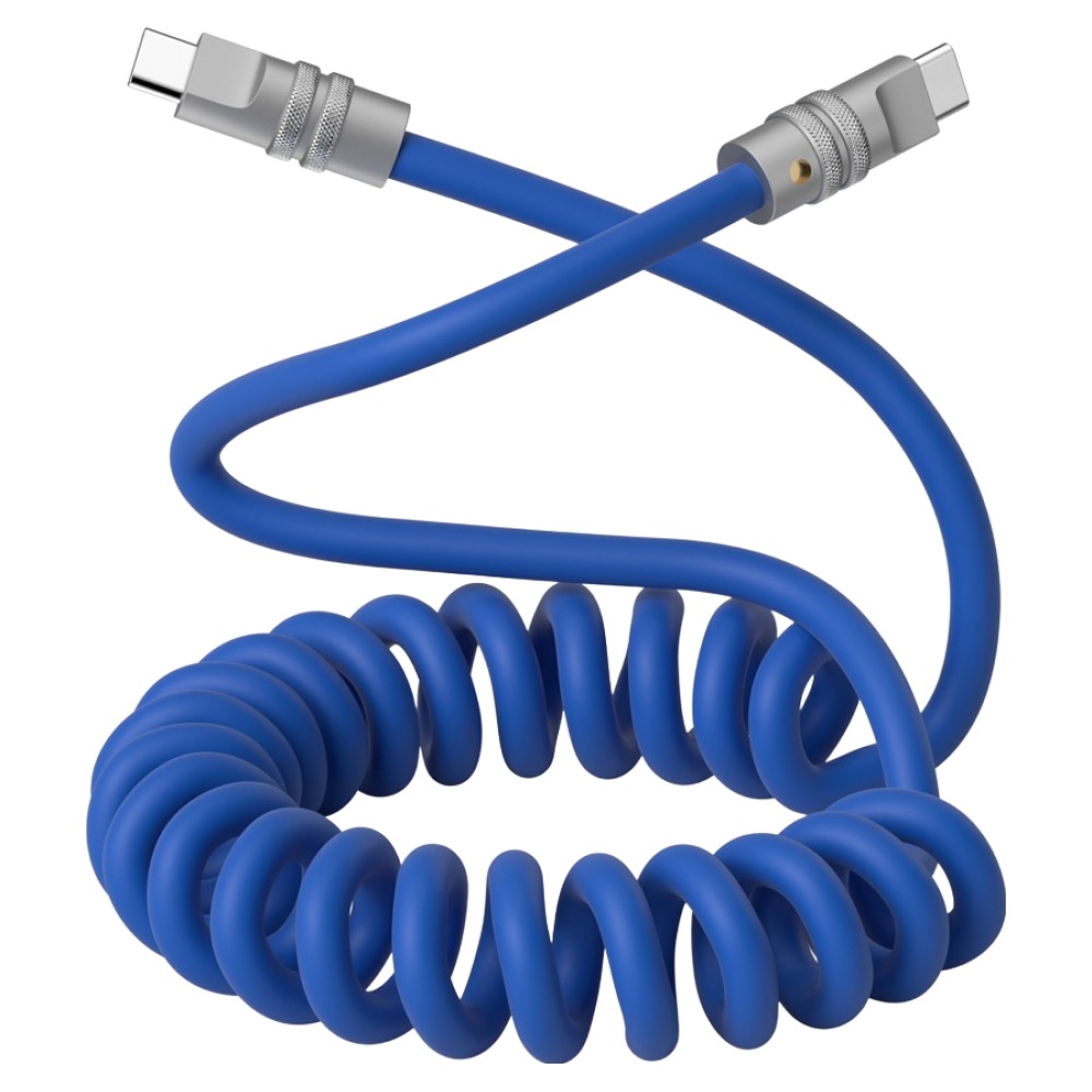 이어맥 C타입-C타입 스프링 코일 고속충전 케이블, 블루, 1개, 1.5m 9,900원