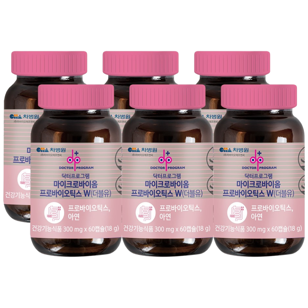차바이오 마이크로바이옴 프로바이오틱스 W 여성 질유래 특허 유산균, 6개, 60정 51,800원
