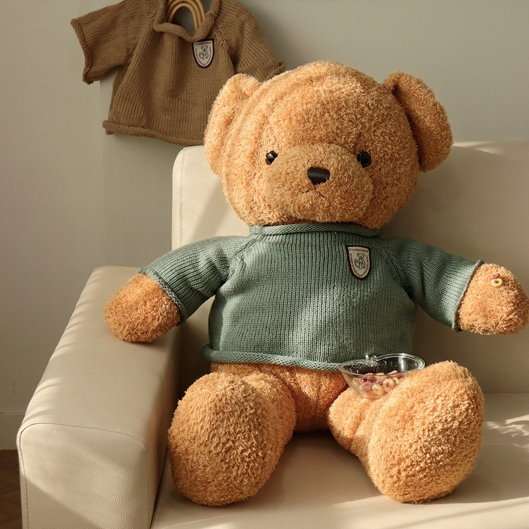 곰돌이 귀여운 애착 곰인형 80cm, 베이지, 1개 42,000원