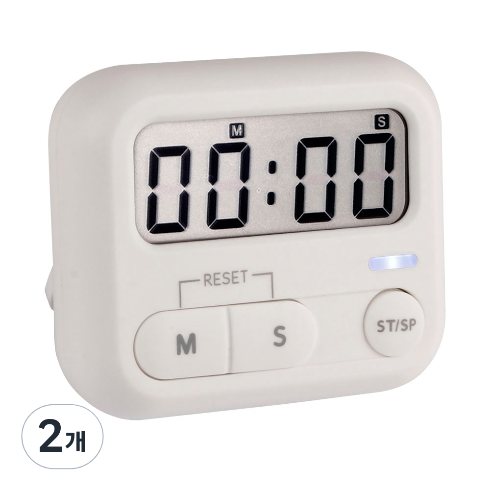 무소음 타이머 스터디 스톱워치 공부 초시계, 2개, 무소음타이머(화이트) 13,950원