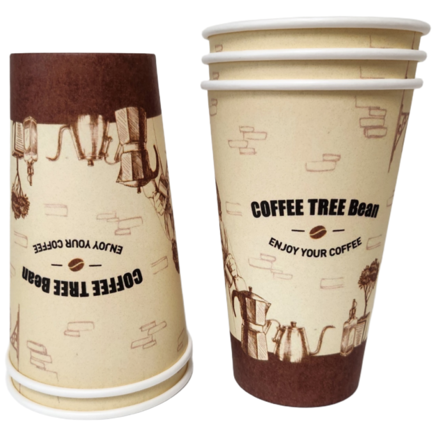 바리스타 감성 디자인 종이컵 16온스 1000개 (국내생산 인쇄종이컵 480ml), 1박스, 1000개 42,000원