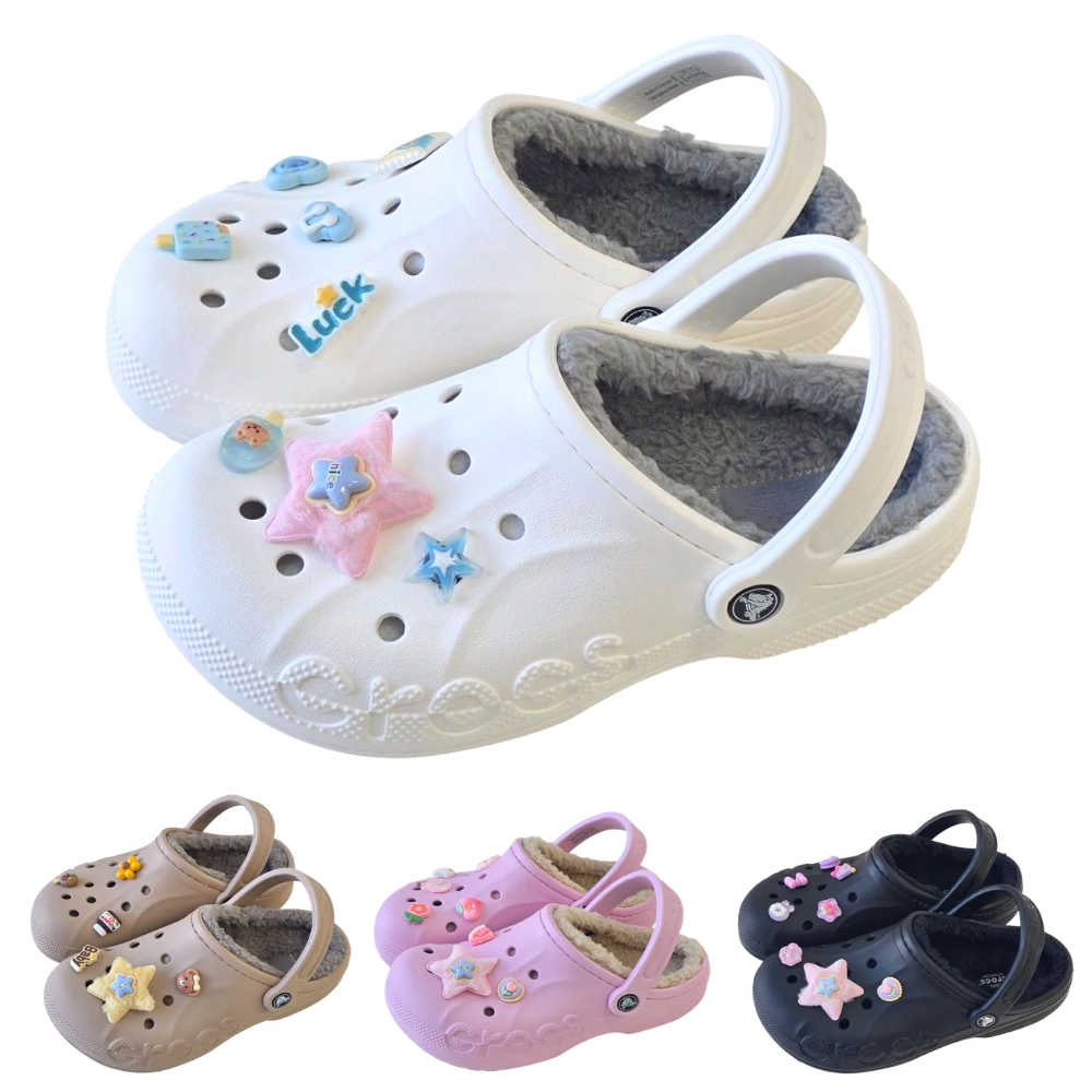 [국내정품] 겨울용 크록스 바야 라인드 스트랩 클로그 방한 털 슬리퍼 + 신발 악세서리 38,090원