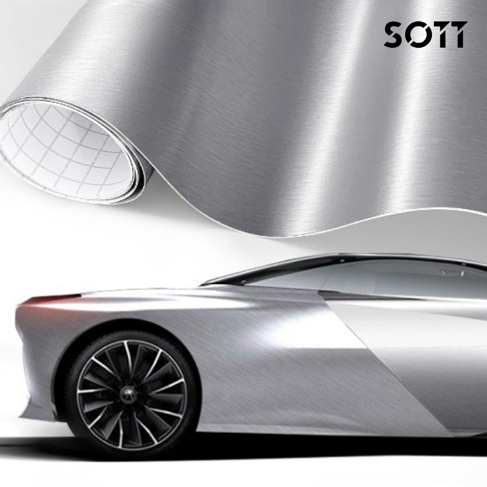 SOTT 프리미엄 3D 메탈 필름 랩핑 시트지, 1개, 라이트실버 폭20cm x 길이150cm 17,900원