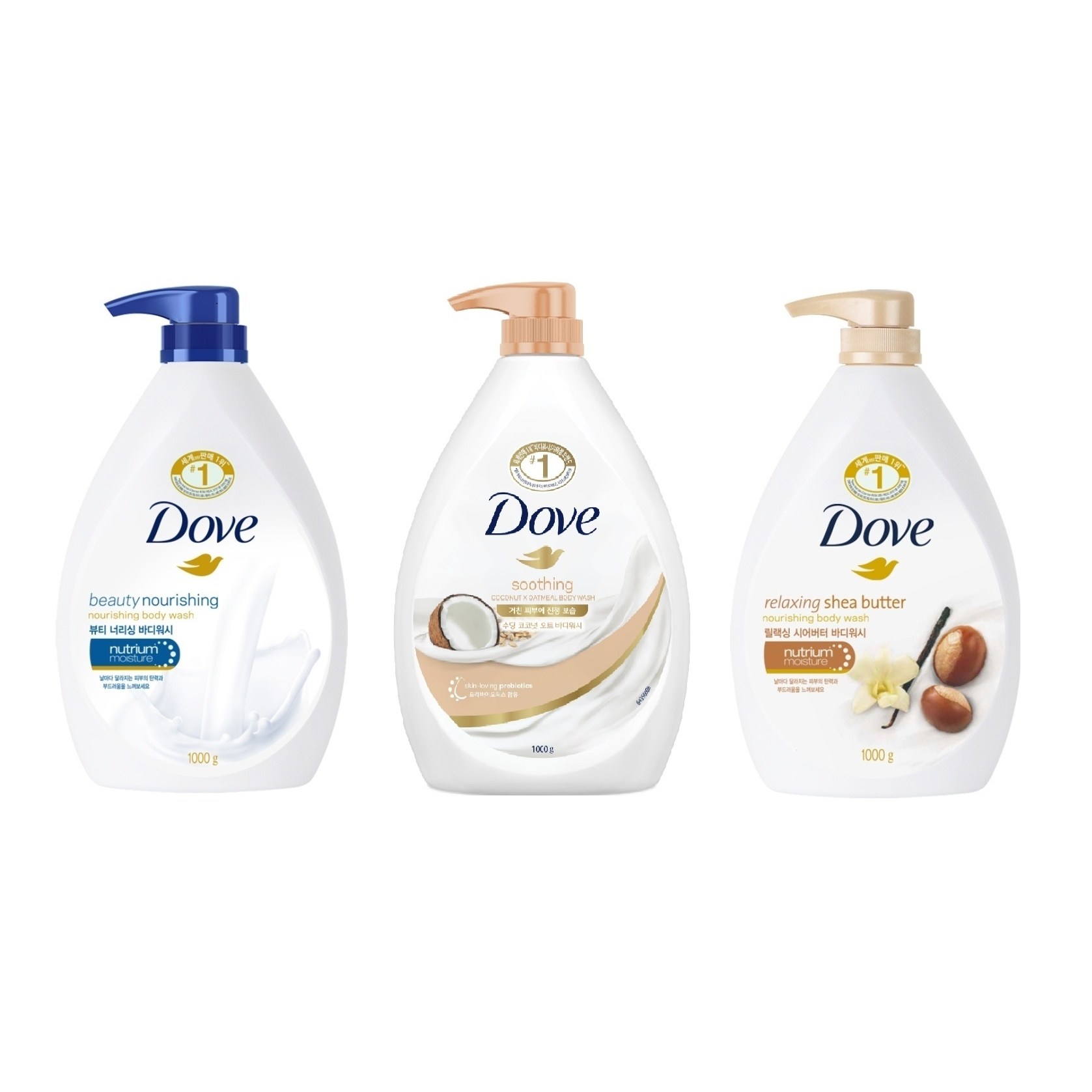[메리박스] 도브 바디워시 (뷰티+시어버터+코코넛) 1000mlx3개+메세지카드, 3개, 1L 21,800원