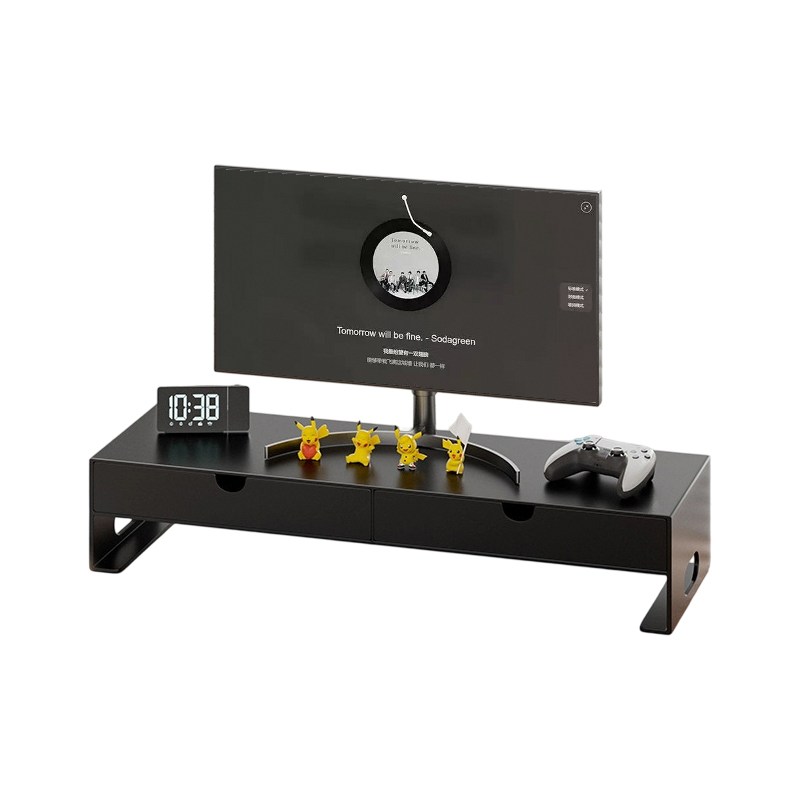 Wiseha 설치 필요없음 서랍형모니터 받침대  탄소강  스탠드 와이드 선반 100,000원