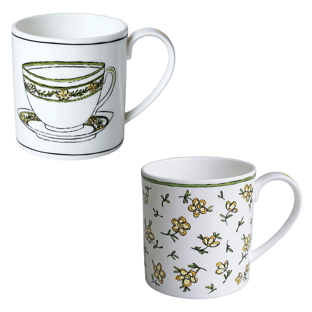 트위그뉴욕 데이지체인 머그 콤비 2종 세트 350ml, 혼합색상, 1세트 49,110원