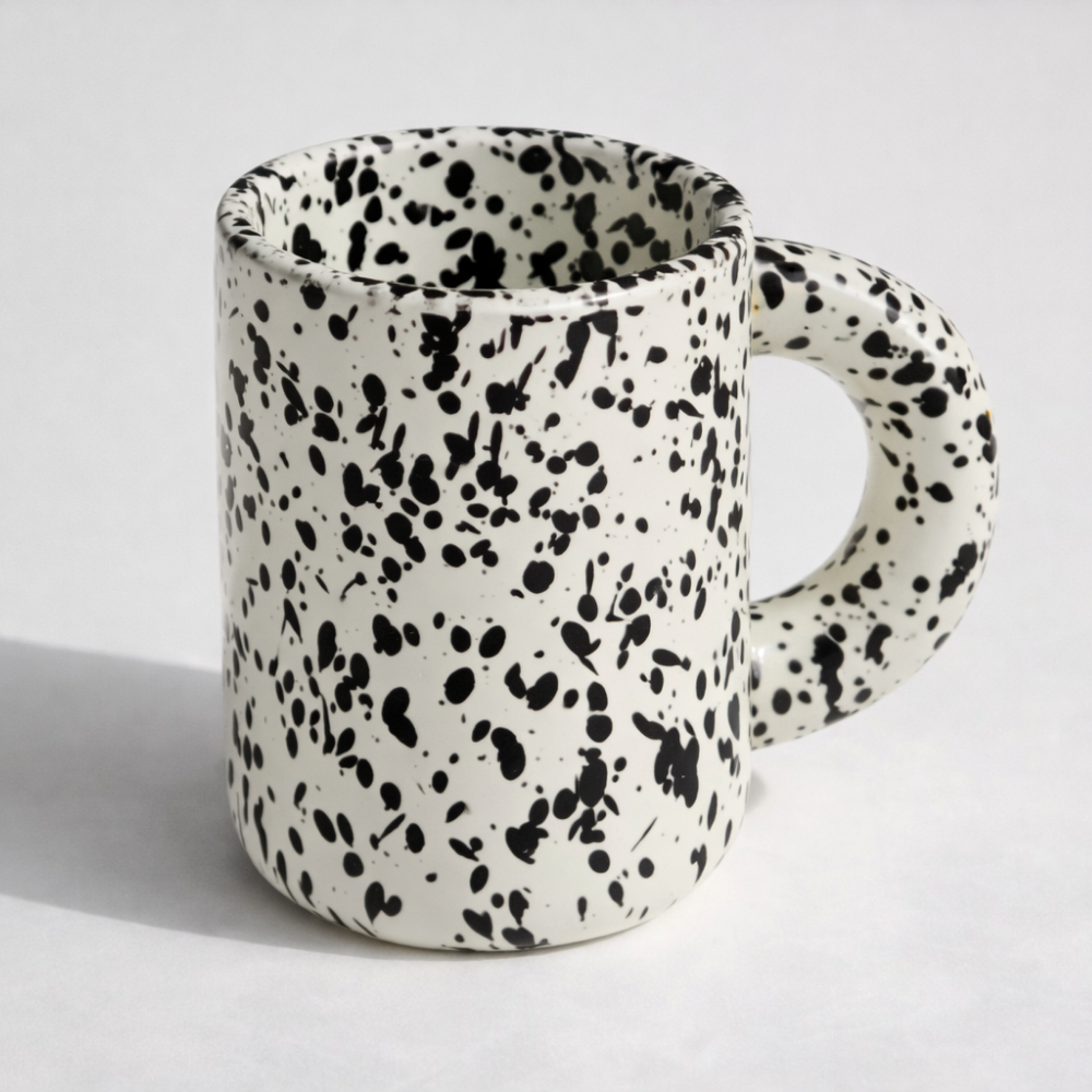 디얼리 마블 머그컵 점박이 머그잔 280ml 데일리 뭉툭한 사무실컵 홈카페, 1개, 크림, 현재가 7,800원