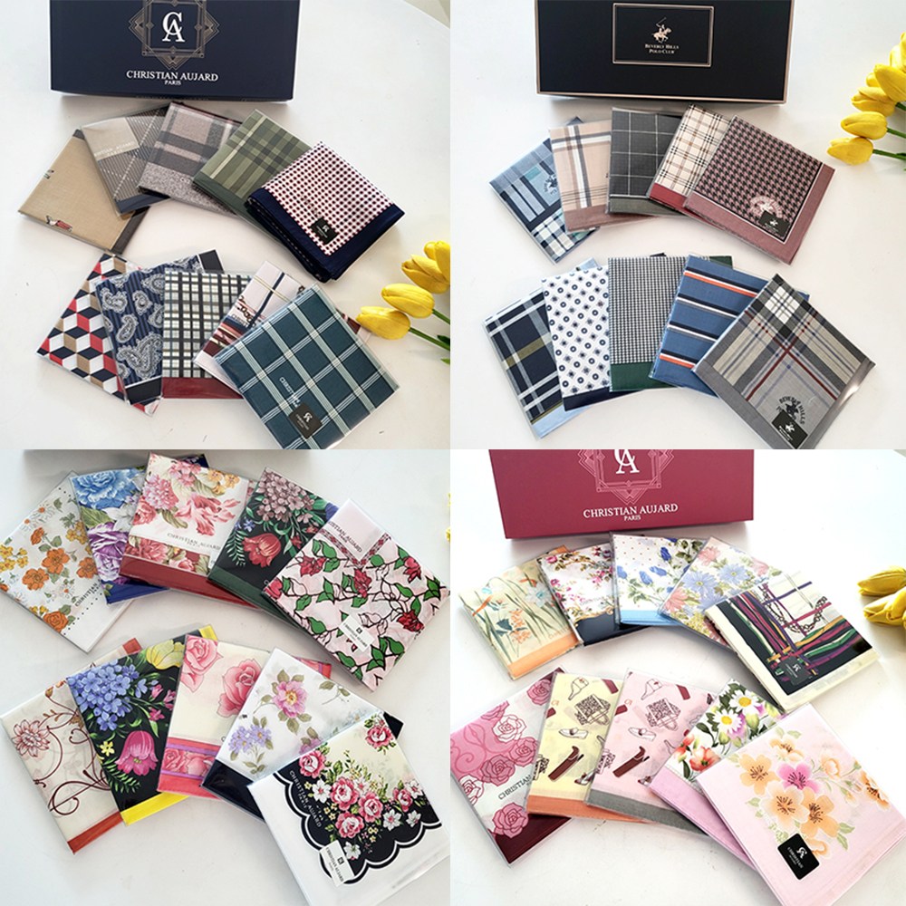 크리스찬 오자르 순면 손수건 남성 여성 스카프 개별포장 선물 10매 세트 선물 가정의달 3,590원