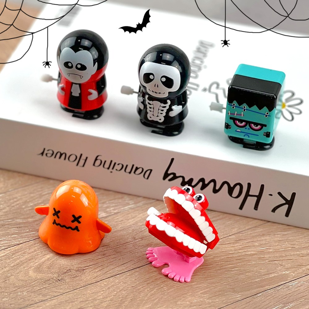 이지유 할로윈 태엽 장난감 세트 가챠 피규어 인형 통통이 유령 호박 해골 파티 소품, 5종, B세트 12,800원