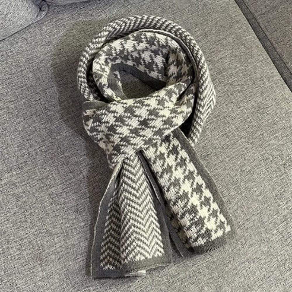 레드에셋 여성 겨울 니트 머플러 체크 목도리 6,900원