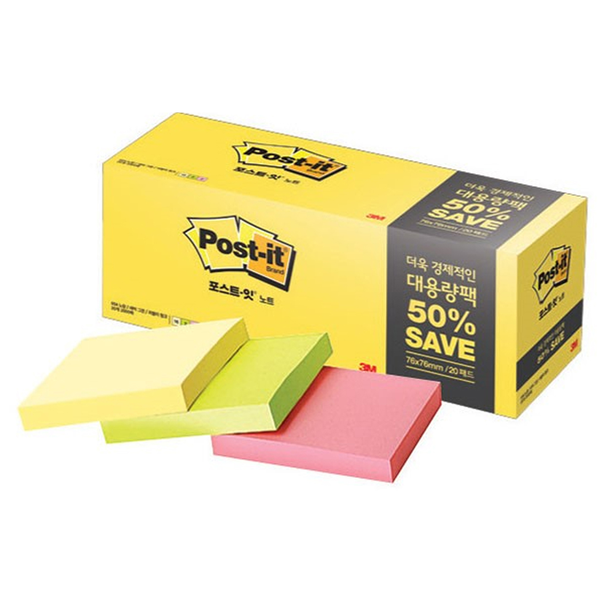 쓰리엠 포스트잇 노트 대용량팩 654-20 14,710원
