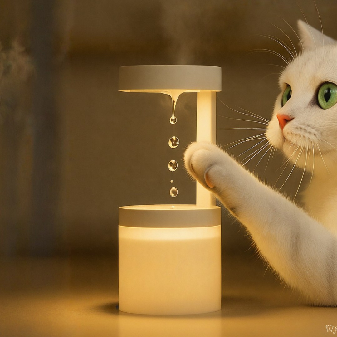 바이브 거꾸로 무중력 예쁜 사무실 탁상용 거실 조명 물멍 가습기 56,900원