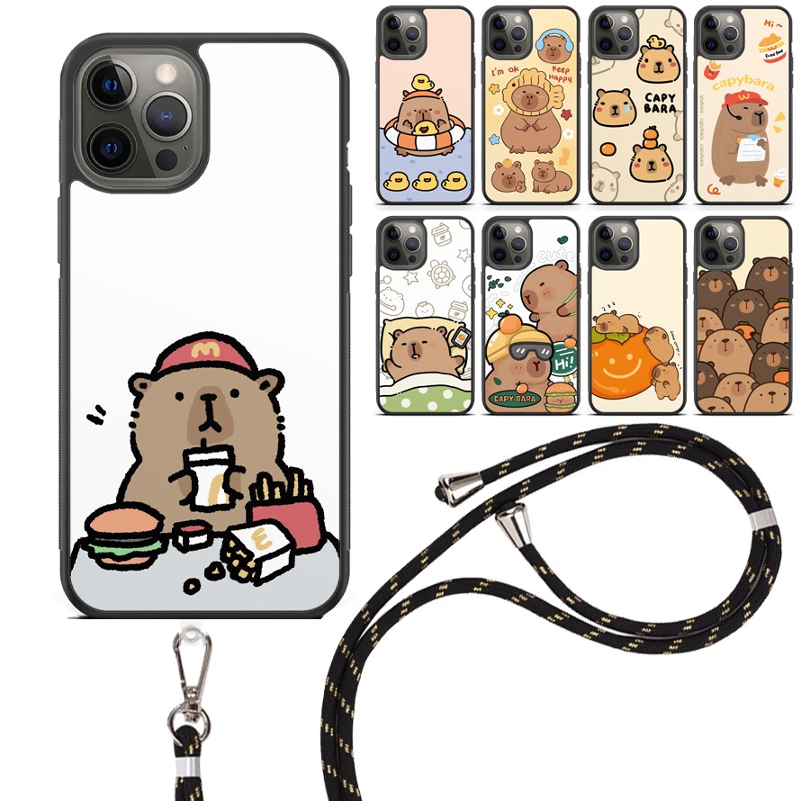 귀여운 카피바라 스트랩 케이스 A15 A16 A25 A26 A35 A36 A55 퀀텀6 와이드8 S25엣지 Z플립7 아이폰16E 16,800원